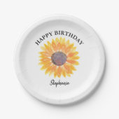 ひまわりの誕生日  ペーパープレート (正面)