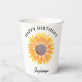 ひまわりの誕生日 紙コップ (裏面)