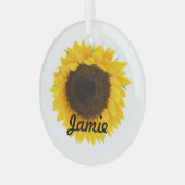 ひまわりの贈り物 ガラスオーナメント (正面左)