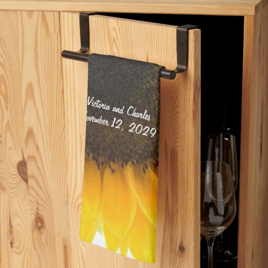 ひまわりの贈り物 キッチンタオル (三つ折り)