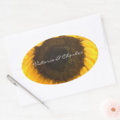 ひまわりの贈り物 楕円形シール (封筒)