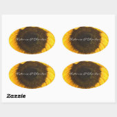 ひまわりの贈り物 楕円形シール (シート)