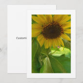 ひまわりの輝き: オーダーメイドの招待状 招待状 (正面/裏面)