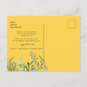 ひまわりの開花素朴写真ブライダルシャワー インビテーションポストカード (裏面)