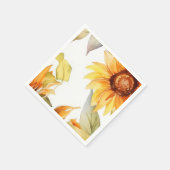 ひまわりの開花 スタンダードカクテルナプキン (角)