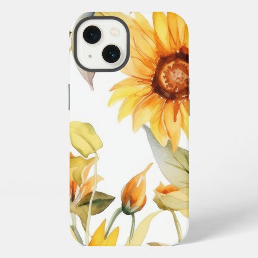 ひまわりの開花 iPhoneケース (裏面)
