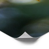 ひまわりの雨のポスター 水滴 写真 ポスター (角)