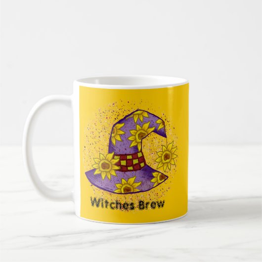 ひまわりの魔女の魔法の薬のカスタムマグ コーヒーマグカップ (左)