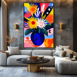 ひまわりの鮮やかなフォヴィストのビジョン キャンバスプリント