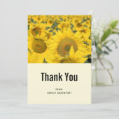 ひまわりの黄色い野ありがとう サンキューカード (スタンド正面)
