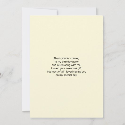 ひまわりの黄色い野ありがとう サンキューカード (裏面)