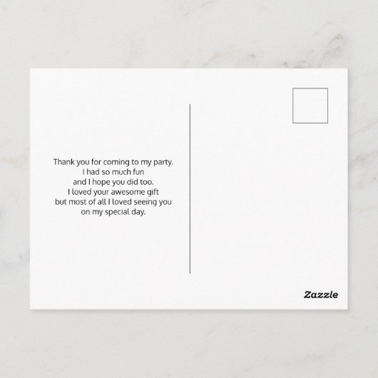 ひまわりの黄色い野ありがとう ポストカード (裏面)