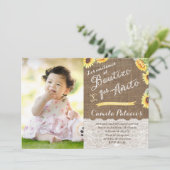 ひまわりの1歳の誕生日と洗礼 | 誕生日と洗礼 招待状 (スタンド正面)