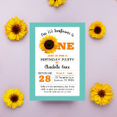 ひまわりの1歳誕生日 招待状
