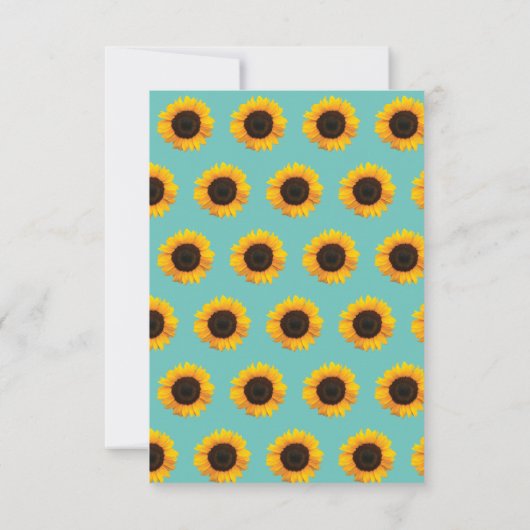 ひまわりの1歳誕生日 招待状 (裏面)