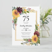 ひまわりの75歳の誕生日 招待状 (スタンド正面)
