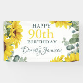 ひまわりの90歳の誕生日パーティー 横断幕 (横)