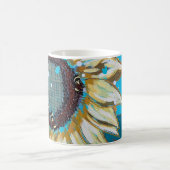 ひまわりの（昆虫）マルハナバチが3つ コーヒーマグカップ (中央)