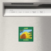 ひまわりのCLEAN DIRTYマグネット 食洗機対応マグネット マグネット (インサイチュ (食洗機))