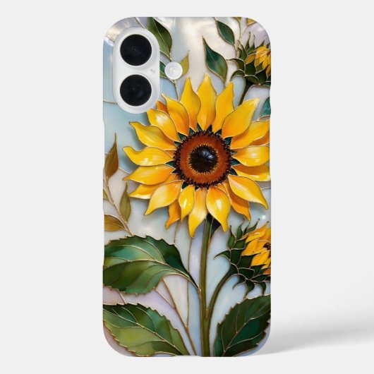 ひまわりのiPhoneケース 明るい花柄デザイン Case-Mate iPhoneケース (裏面)