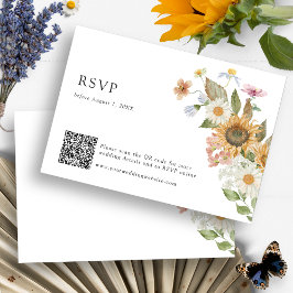 ひまわりのRSVP QRコード 出欠カード