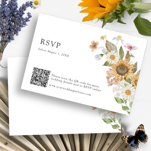 ひまわりのRSVP QRコード 出欠カード