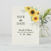 ひまわりのSave the Dateお知らせ 招待状 (スタンド正面)