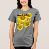 ひまわりのTシャツ、グッドバイブス トライブレンドTシャツ (正面)