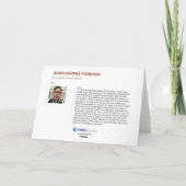 ひまわりはいつまでも - CHOCのための子供の芸術 サンキューカード (裏面)