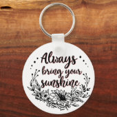 ひまわりはいつも自分の太陽を照らす キーホルダー (正面)