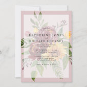 ひまわりはっきりしたフローラピ結婚ンク 招待状 (正面)