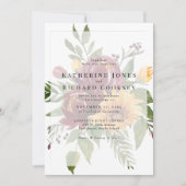 ひまわりはっきりした花水彩フローラ結婚ズ 招待状 (正面)