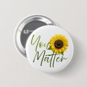 ひまわりは大事 缶バッジ (正面&裏面)