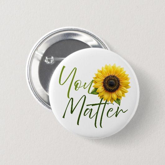 ひまわりは大事 缶バッジ (正面&裏面)