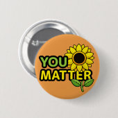 ひまわりは大事 缶バッジ (正面&裏面)