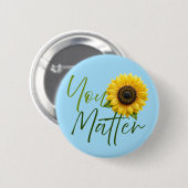ひまわりは大事 缶バッジ (正面&裏面)
