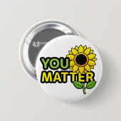 ひまわりは大事 缶バッジ (正面&裏面)