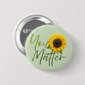 ひまわりは大事 缶バッジ (正面&裏面)