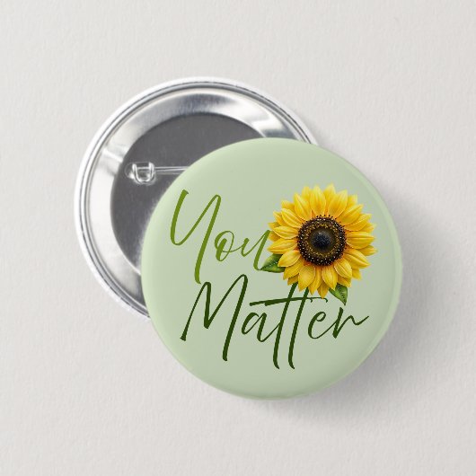 ひまわりは大事 缶バッジ (正面&裏面)