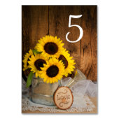 ひまわりや水やり結婚缶のテーブル番号 テーブルナンバー (正面)