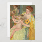 ひまわりを持つ女 | メアリー・カサット (正面/裏面)