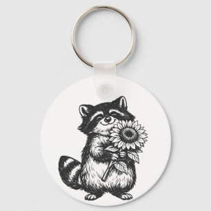 ひまわりを持つ幸せを運ぶクマのトートバッグ キーホルダー