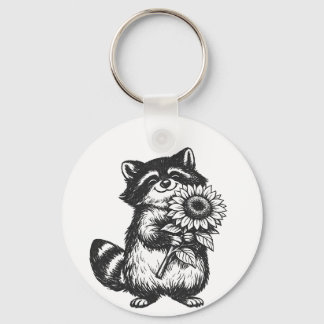 ひまわりを持つ幸せを運ぶクマのトートバッグ キーホルダー