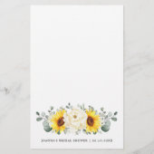 ひまわりアイボリー牡丹フローラブライダルシャワーゲーム (裏面)