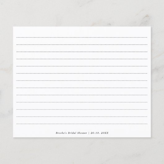 ひまわりアイボリー牡丹フローラブライダルシャワーレシピ (裏面)