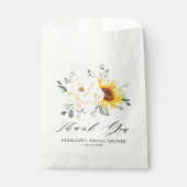 ひまわりアイボリー牡丹フローラブライダルシャワー フェイバーバッグ (正面)