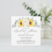 ひまわりアイボリー牡丹フローラブライダルシャワー 招待状 (スタンド正面)