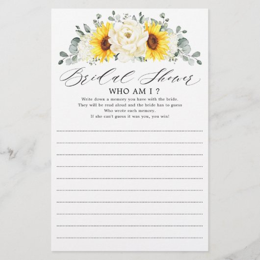 ひまわりアイボリー牡丹フローラ私のゲーム (正面)