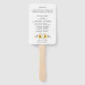 ひまわりアイボリー牡丹フローラ結婚式 プログラム ハンドファン (裏面)