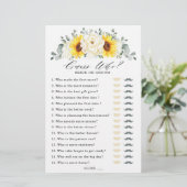 ひまわりアイボリー牡丹ブライダルシャワーゲーム誰が推測 (スタンド正面)